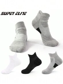 6 Cặp/bộ Tất thể thao chạy bộ cỡ lớn dành cho nam chuyên nghiệp, đa năng, đơn giản, thoáng khí - Nhiều màu - Xem 1