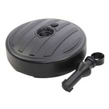 1 件装水沙庭院伞底座 15.0 英寸圆形塑料户外市场伞架适用于花园草坪 35-38 毫米杆