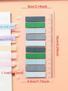 7400pcs Total, 37 Packs Of Neon Pastel Colored Index Tabs, 200 Transparent Waterproof Sticky Notes Per Pack, Office Reading Memo Stickers, Reusable And Waterproof,School Supplies,Back To School