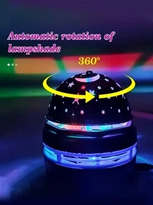 Guanova 1pc USB Plug-In Starry Sky Projector, Crystal Projector, Auto Rotation, USB Powered, Night Light, Projection Lamp, Suitable For: Bedroom, Game Room, Home Theater, Ceiling, Room Decor, Camping, Wedding Decor, Bedroom Decor - Projector Lamp - View 9