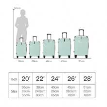 男士万向轮行李箱，女士 24/28 英寸密码行李箱，大容量旅行箱，适合学生手提行李旅行学校假期蜜月旅行出国留学毕业假期必备旅行配件礼物的理想选择男孩女孩情侣包学校配件学校用品 - 黑色 - 查看 5