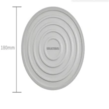Round Heat-Resistant Household Coaster, Silicone Insulation Table Mat, Western Mat, Kitchen Tool - Grey - View 5