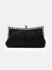 Where’s That From CAROLINE CRYSTAL EMBELLISHED EVENING CLUTCH BAG - Negro - Ver 1