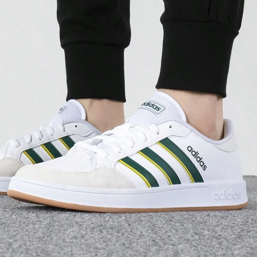 阿迪达斯男士 BREAKNET 网球文化休闲运动鞋低帮硫化鞋 GY9587 - 白色 - 查看 1