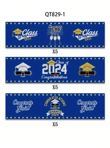 15pcs, Graduation Water Bottle Labels Class Of 2024 Water Bottle Label Sticker Wrapper Waterproof Graduation Bottle Label For Graduation Party Decoration - Multicolor - View 3
