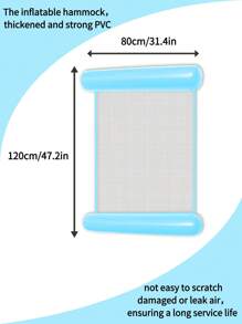 1Pack Inflatable Swimming Pool Float Floating Water Bed Multifunctional Water Lounge Chair For Adults, Beach Essentials, Beach Accessories - Light Blue - View 3