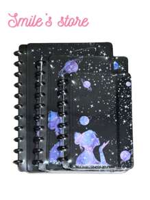 Caderno Inteligente Da Capa Courino Poeira Das Estrelas