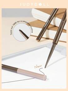 JUDYDOLL ULTRAFINE EYELINER GEL PENCIL, Fine Lining For Inner & Outer Eyes, Waterproof, Sweat-Proof, Long-Lasting, Unique Special New Product, Great Gift For Friends, Girlfriends, Wedding Essentials, Wedding Guest, Bachelorette Party, Natural Makeup For School, Sweet Makeup, Blood Colored Makeup, Date Makeup - #02 深棕 - 查看 3