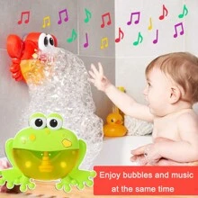 青蛙/螃蟹泡泡沐浴機，帶音樂自動泡泡機玩具，為寶寶帶來有趣的沐浴體驗，送禮給幼兒的泡泡玩具 - 彩色 - 查看 11