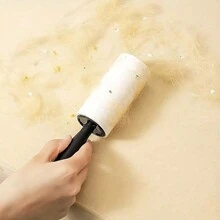 Cunese（康綠世）360張總數大價值粘性掀頁式拍打式毛髮滾筒，可用於除去衣物、家具、狗狗和貓咪毛髮的毛髮滾筒，可攜式除毛器 - 黑與白 - 查看 4