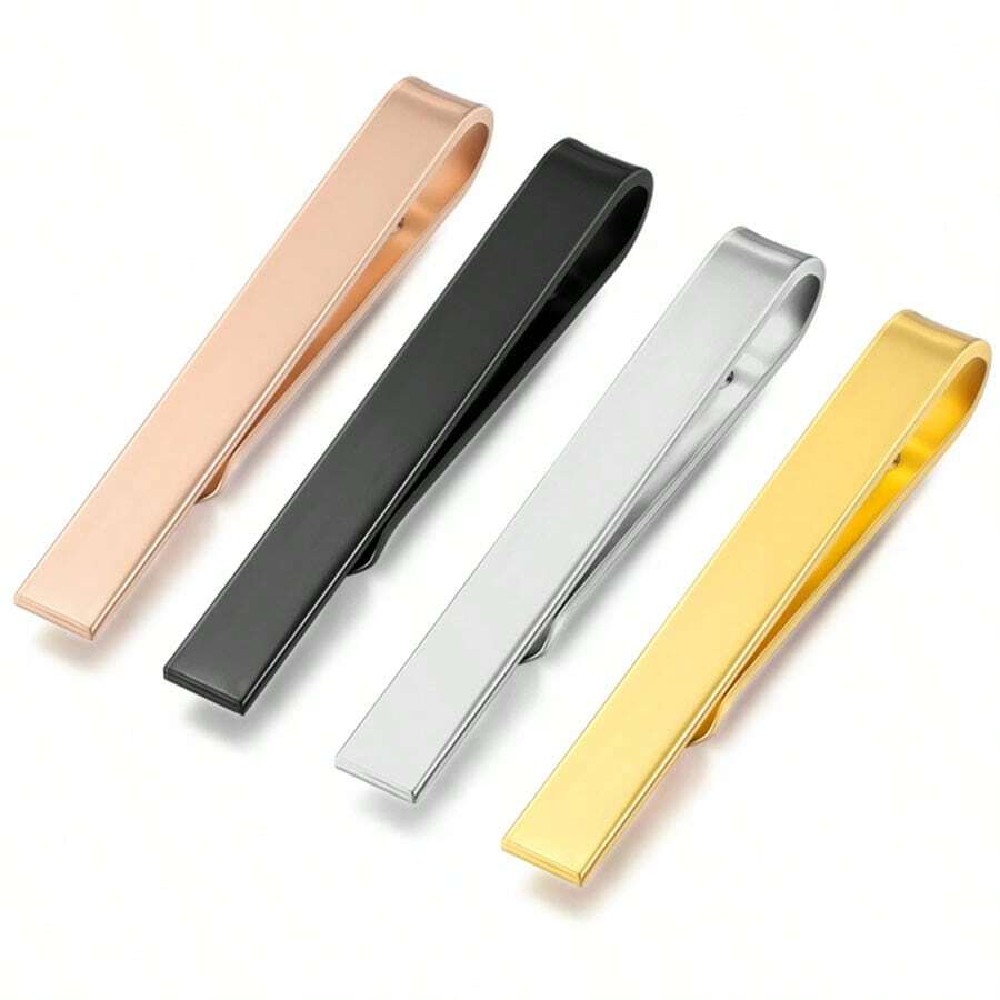1 chiếc Nam Bạc/Vàng/Gunmetal/Kẹp Cà Vạt Màu Xanh Hải Quân, Chất Liệu Đồng Thanh Cà Vạt, Thích Hợp Để Mặc Hàng Ngày - nhiều màu - Xem 1