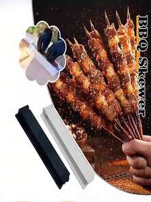 1pc Outdoor Barbecue Meat Skewer Mold - White - View 4