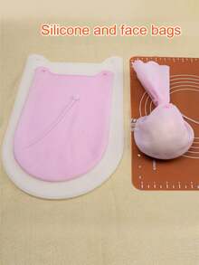 Silikonowy worek na ciasto do wyrabiania ciasta z paskiem do wiązania, nieprzywierająca torba do wypieku chleba do użytku domowego, zagęszczony silikonowy worek do wycierania, dostępne duże i małe rozmiary - Wielokolorowe - Zobacz 1