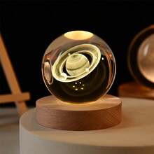 1pc Creative Jellyfish And Simple Night Light, 6cm Crystal Ball Night Lamp For Bedroom And Desktop Decoration, Creative Birthday Gift - Festival Party Gift - nebulosa - Ver 4