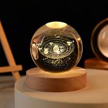 1pc Creative Jellyfish And Simple Night Light, 6cm Crystal Ball Night Lamp For Bedroom And Desktop Decoration, Creative Birthday Gift - Festival Party Gift - nebulosa - Ver 3