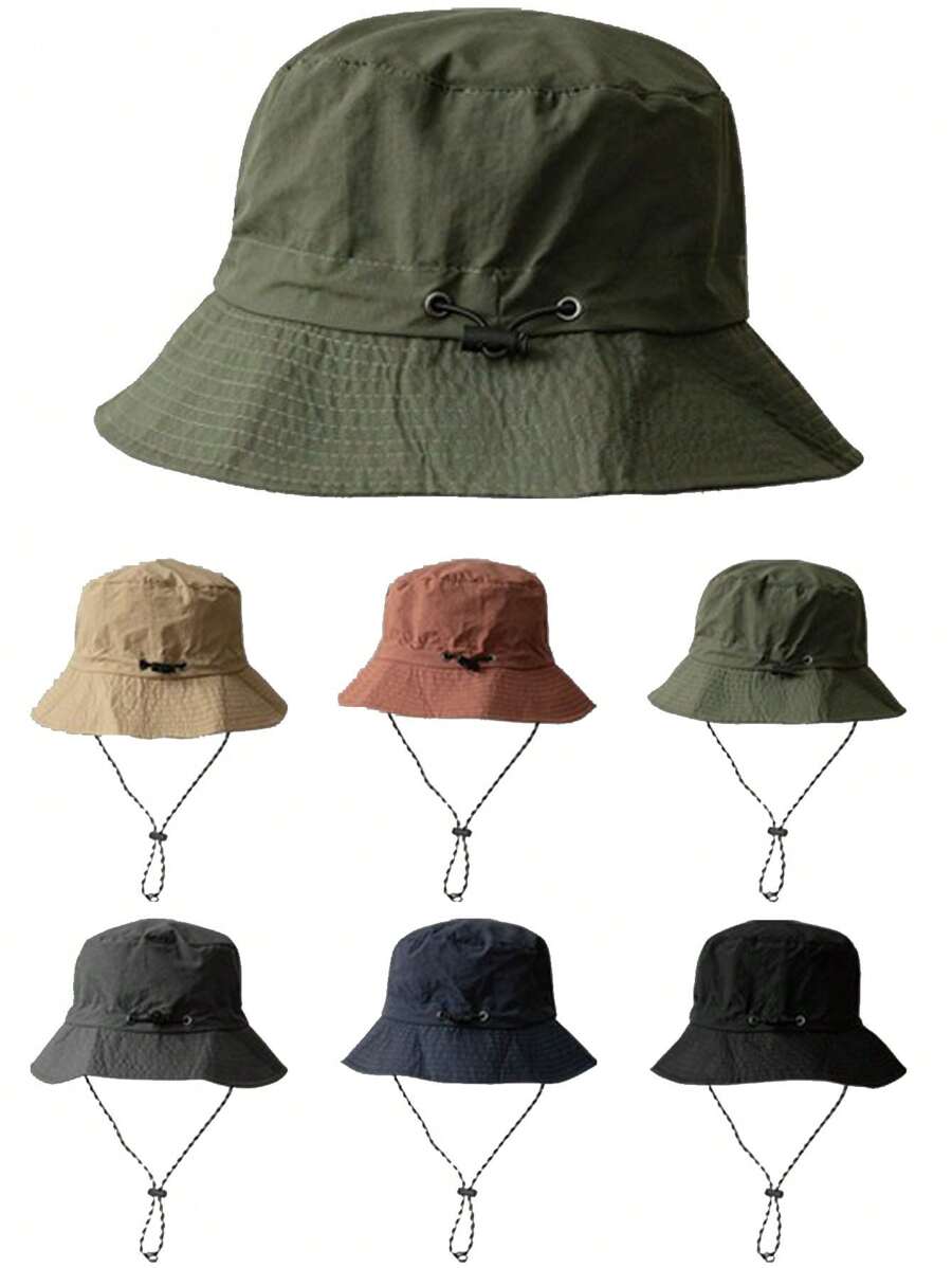 1 Peça Chapéu balde impermeável com abas largas dobráveis e tecido de secagem rápida, chapéu de sol para atividades ao ar livre para homens e mulheres
