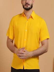 Men Shirts - Màu vàng - Xem 2