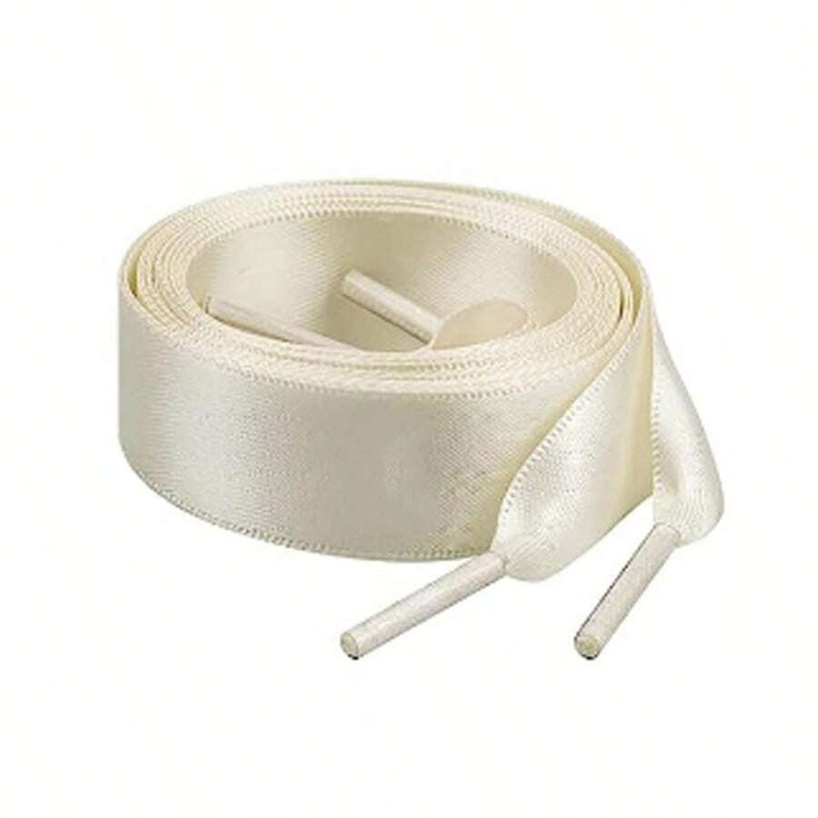 1 Pair Flat Satin Ribbon Shoelaces Colorful Silk Shoestrings Wide Shoe Laces For Sneakers Skate Shoes Boots Sport Shoes For Summer Party