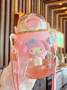 Sanrio Christmas Decoration 1Pc 820ml Large Capacity Water Bottle Portable Straw Water Cup Outdoor Sports Fitness Gift (Some Parts May Be Random),Cinnamoroll,Kuromi,Hello Kitty