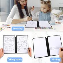 Portable A5 Dry Erase Notebook, 9.4x6.5 Inches Reusable Whiteboard Notebook For Office, Business, And Home - Navy Blue - View 5