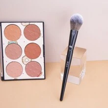 1pc Flat Professional Bronze Blush Brush, Makeup Tool For Blush And Powdered Products,Foundation Brush,Concealer Brush,Blush Brush,Contour Brush,Blush Brush,Bronzer Brush,Powder Brush,Foundation Brush,Blush Brush
