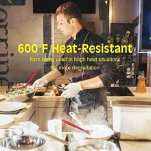 3/5/6/7 件耐热硅胶刮刀套装，厨具烘焙烹饪烧烤刮刀套装带刷子，优质橡胶刮刀烘焙烹饪用具适用于家庭厨房烧烤 - 黑色 - 查看 8