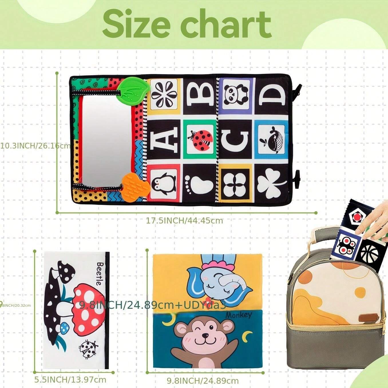 Mirror Toys For Tummy Time,Black And White High Contrast Brain