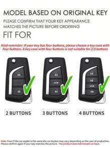1pc Specialized TPU Car Key Case, Anti-Fall Folding Key Protection Cover, Fit For Toyota New Corolla, New Reiz And RAV4 Models