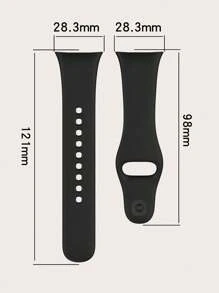 1pc Unisex Solid Color Silicone Watch Band, Compatible With Redmi Watch 3, Suitable For Daily Wear