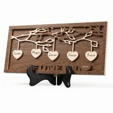Gifts For Mom: Personalized 3D Wood Family Tree Sign With Custom Names, Mother's Day Gifts For Mom Ornamental,Reusable Exquisite,Stylish,High-Quality,Vintage Custom,Personalized,Unique Ideal Gifts For Him Her,Boyfriend,Girlfriend,Mom,Dad,Family,Friends For Anniversaries,For Valentine's Day,For Mother's Day,For Birthdays,For Children's Day,For Father's Day,For Graduation,For Weddings,For Housewarming Living Room,Bedroom,Tea Room,Home,Dining Room,Office,School, Valentine Day, Valentine Day Decor