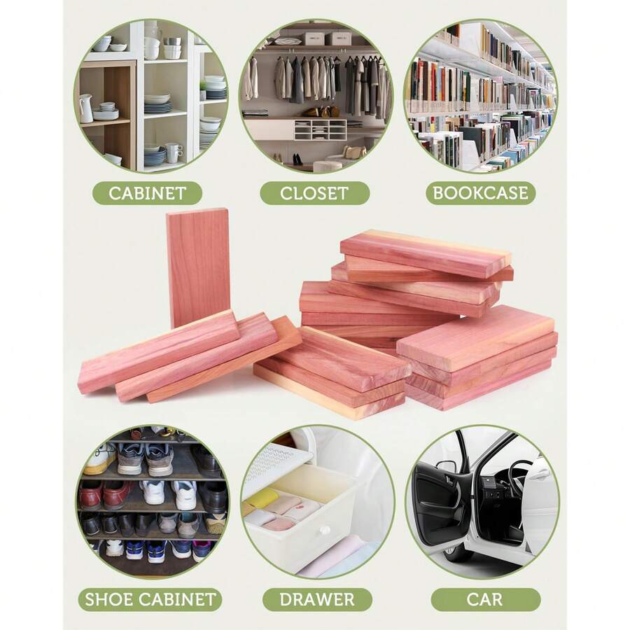 Cedar Blocks For Clothes Storage, Aromatic Scent Cedar Wood Planks For
