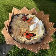 10 pièces/20 pièces par pack Nouveau Mexique Style papier d'emballage pour bouquets de fleurs imperméable inspiré de Barro, pour boutique de fleuriste, rentrée scolaire, Saint-Valentin