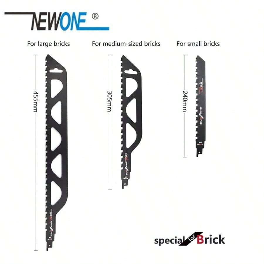 NEWONE 3 Reciprocating Saw Blades Can Cut Red And Foam Bricks