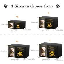 Urnes pour animaux de compagnie personnalisées pour les cendres de chiens - Boîte commémorative pour animaux de compagnie personnalisée avec photo, urne de crémation pour animaux de compagnie, urne de souvenir en bois, Saint-Valentin, décoration de Saint-Valentin, imperméable, scellé, sans repassage, gravé, ornemental, exquis, vintage, haute qualité, adorable, personnalisé, unique, cadeaux idéaux pour elle, anniversaire d'animaux de compagnie, remise des diplômes, impression graphique