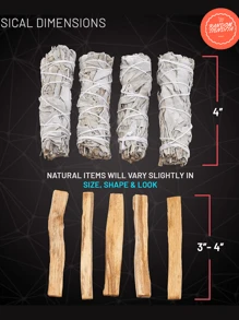 Kit de Incienso Natural Sahumerio Salvia y Palo Santo para manchar, curar, purificar, meditar by RT