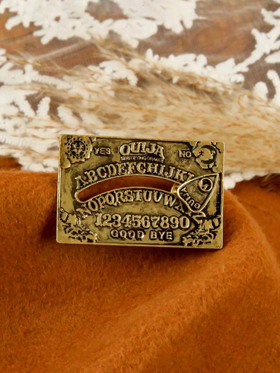 1個燙金太陽和月亮的謎語拼圖自定義yes或no鎊金胸針,胸針徽章潮牌哥特風格珠寶禮物送給朋友 - 彩色 - 查看 1