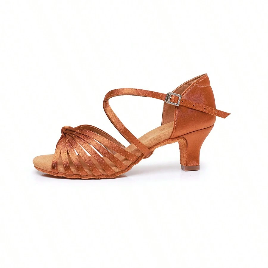 Latin Dance Shoes For Women Girls Ladies Professional Practice Dancing Shoes Brown - Brown - View 1