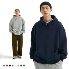 Sudadera Con Capucha Casual De Moda Basica Unisex - Blanco - Ver 5