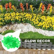 102pcs Dark Glow In The Dark Pebbles,Luminous Stones For Garden Walkways Flower Bed Ornaments Fish Tank Pathway Decorations (0.8*1cm) - Multicolor - View 8