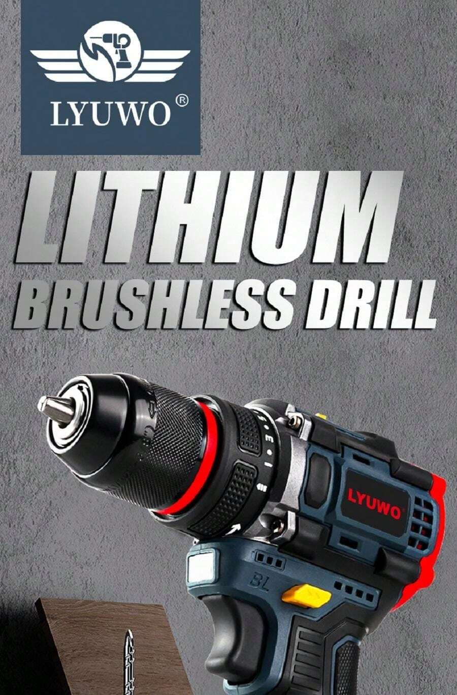 LYUWO Electric Tool Mini Strong Torque Electric Drill Pistol Drill ...