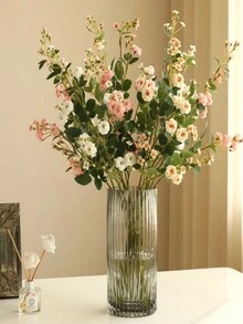 1支玫瑰花人造花，真實觸感假花，花藝人造中心，婚禮新娘訂婚派對、單身派對、生日週年慶、冬季聖誕房間裝飾、春季新年家居裝飾用品 - 薔薇玫瑰花 - 查看 6