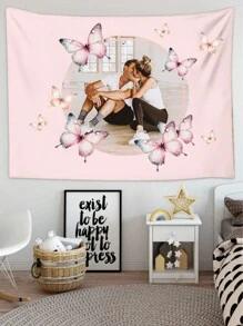 1pc Personalized Decorative Tapestry, Bedroom/Living Room/Office Wall Hanging Customized, Home Decoration, Wedding Party Decoration Custom Wall Tapestry, Flag For Room, Room Decor, Tapestry, Wall Art, Custom Tapestry, Custom Flags, Flags For Room, Tapestri
