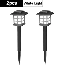 LED 太阳能走道灯，2 件装防水灯，适用于花园、景观、道路、庭院、露台、车道、户外花园照明，适用于道路、庭院、露台 - 小房子燈 - 查看 13
