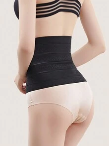 2 Packs Adjustable Postpartum Body Shaping And Abdominal Belt Anti-Rolling Breathable Abdominal Belt - Black - View 2