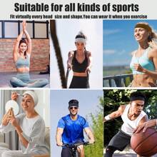 6pcs Women's Multi-Color Solid Color Sports Sweat-Absorption Headband, Running Fitness Hair Band For Protecting Forehead Casual Yoga Headband Pack Set For Women Men In Black White Grey
