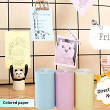 Mini Thermal Printer, Sticker Paper Included, Printable For Images, Photos, DIY Albums, Notes, Lists And Memos, Compatible With PCs And Smartphones Back To School