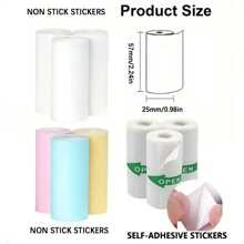 Mini Thermal Printer, Sticker Paper Included, Printable For Images, Photos, DIY Albums, Notes, Lists And Memos, Compatible With PCs And Smartphones Back To School