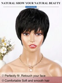 Short Pixie Cut Wigs For Women Glueless Wear And Go Wigs Heat Resistant Short Layered Wigs With Bangs Natural Looking Synthetic Full Wigs With Bangs: Beginner-Friendly Synthetic Wig