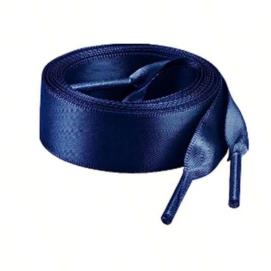1 Pair Flat Satin Ribbon Shoelaces Colorful Silk Shoestrings Wide Shoe Laces For Sneakers Skate Shoes Boots Sport Shoes