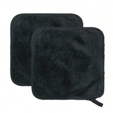 2pcs Reusable Makeup Remover Cloths, 9.8 Inch Square, Super Soft Microfiber Material - Multicolor - View 6